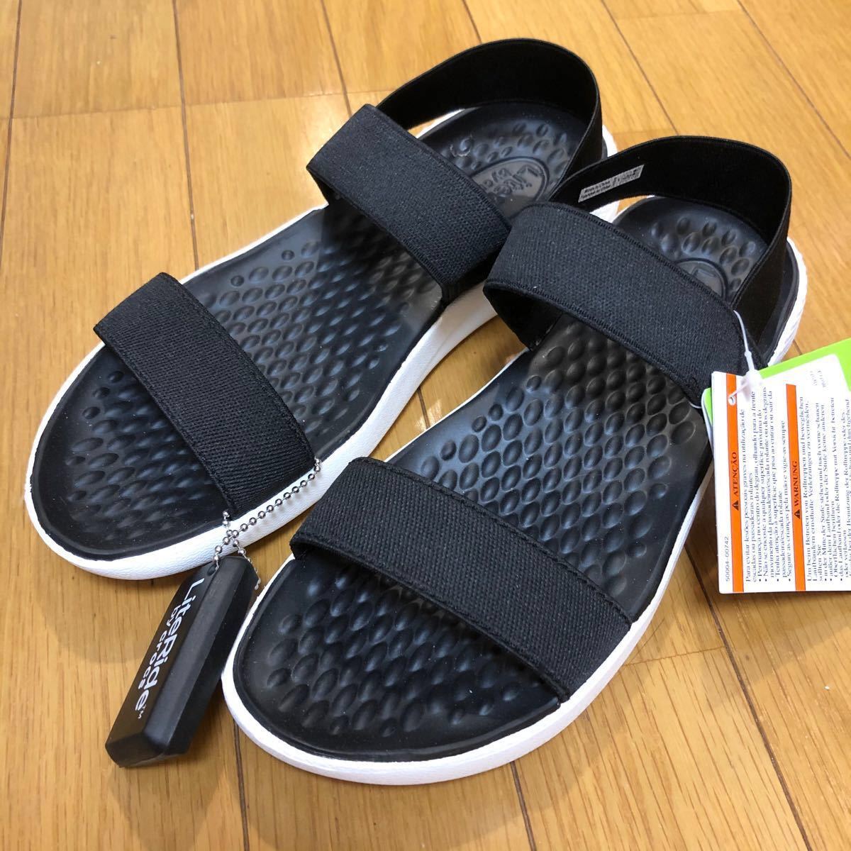 新品 クロックス ライトライド サンダル W9 25 0 25 5 ブラック 新品 クロックス ライトライド サンダル W9 25 0 25 5 ブラック