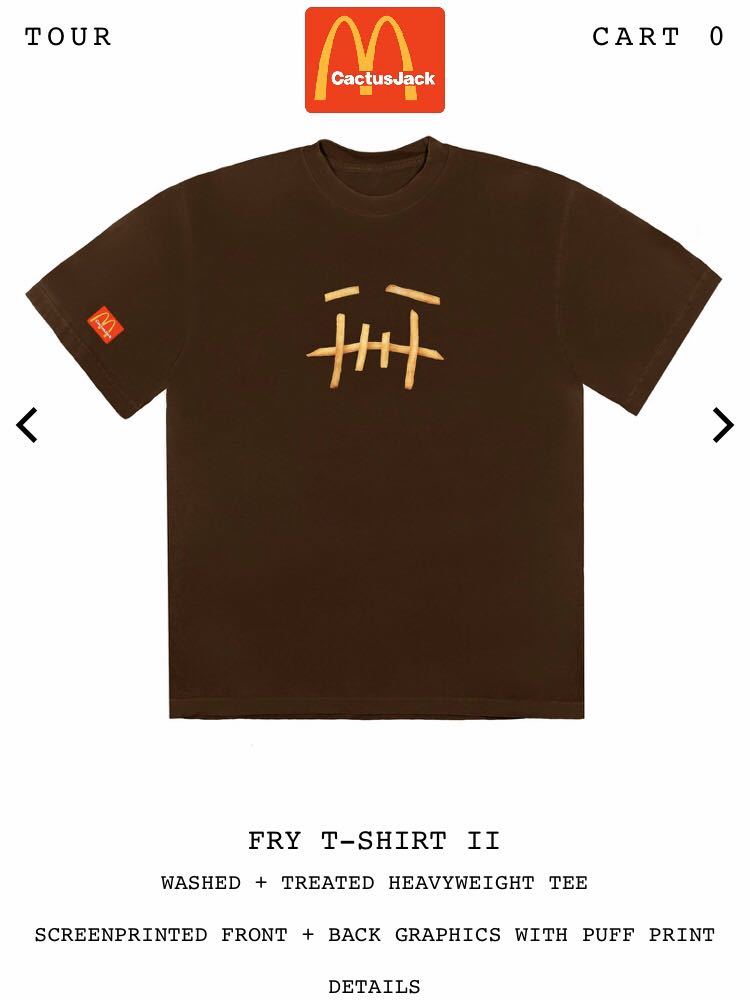 Travis Scott x McDonalds Tee Cactus Jack カクタスジャック T Travis Scott x McDonalds Tee Cactus Jack カクタスジャック T