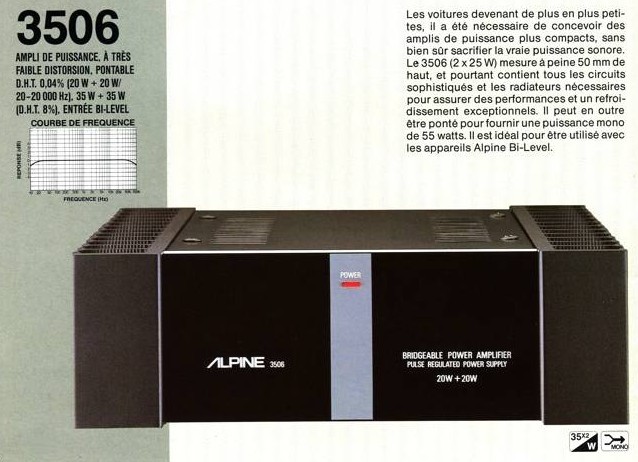 ALPINE 3506 20w×2chアンプ 1985年 _画像9