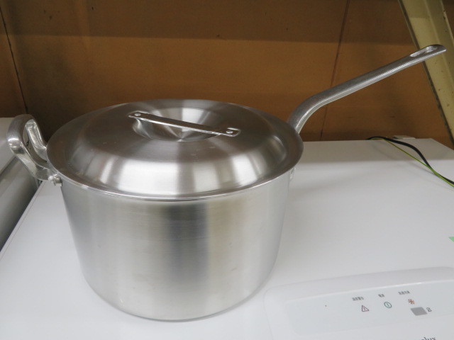 中古品 AKAO アカオアルミ片手深型鍋30cm 業務用 厨房用品 調理道具 片手鍋 アルミ鍋 アカオ 料理鍋 硬質アルミ 鍋 14-42246