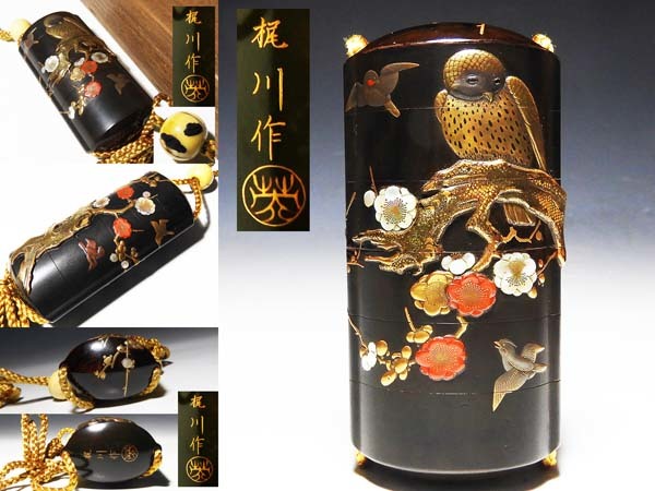 安いそれに目立つ 印籠 骨董品 蒔絵 螺鈿 在銘 - 漆芸 - freeacademy ...