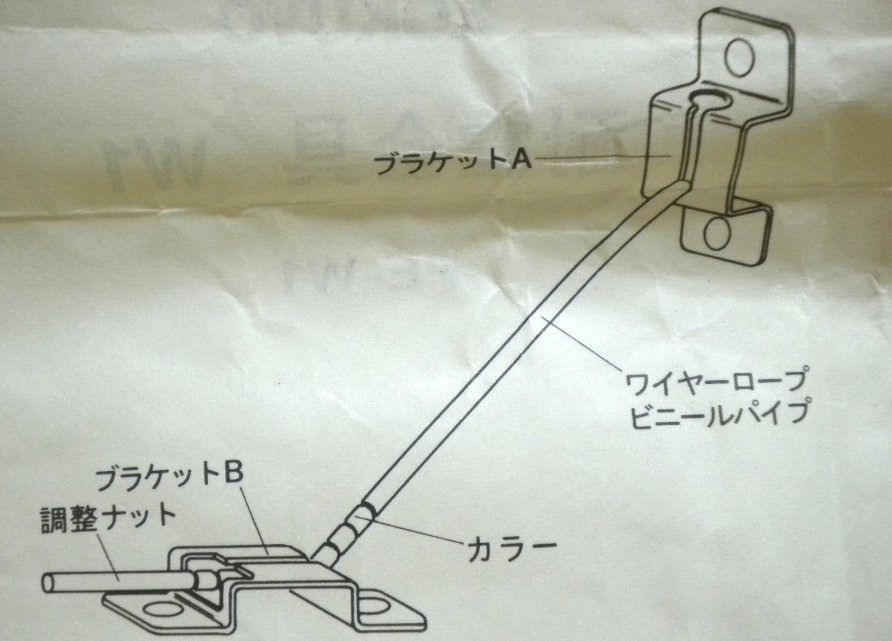  selling up kokyo enduring . metal fittings PE-W1, 2 collection set unused storage goods,1/3, box less ., cable length : approximately 252~275mm, installation instructions attaching reference price 3170 jpy 