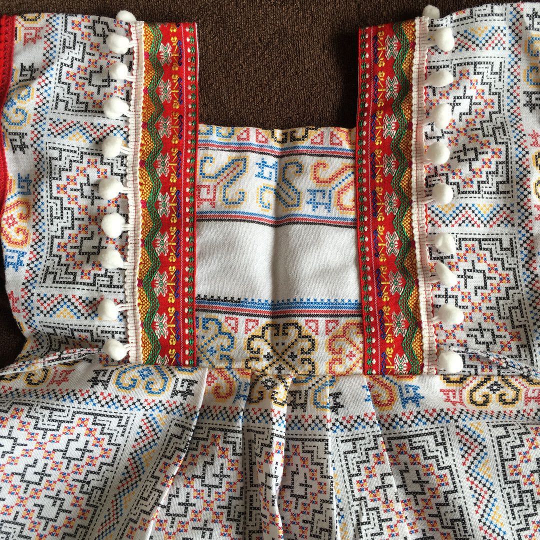 クリアランス売り レア モン族 古布 刺繍 リメイク ハンドメイド