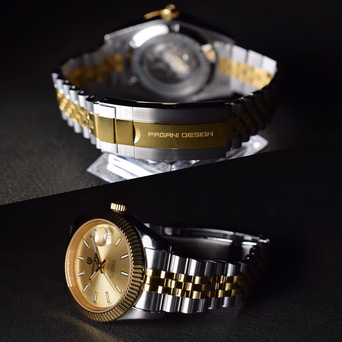 PAGANI DESIGN メンズ 腕時計 高級 ゴールド 機械式 自動巻 メンズ腕時計 自動巻き ROLEX デイトジャスト
