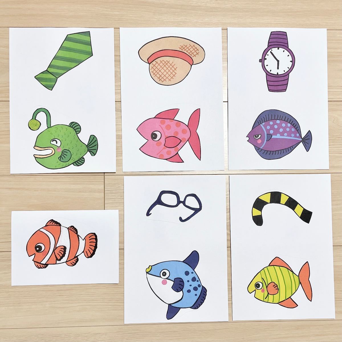 Paypayフリマ 手作りキット さかながはねて保育園手遊び6枚セット知育玩具保育園手遊び実習ハンドメイドペープサートシアターセット Paypayフリマ 手作りキット さかながはねて保育園手遊び6枚セット知育玩具保育園手遊び実習ハンドメイドペープサートシアターセット