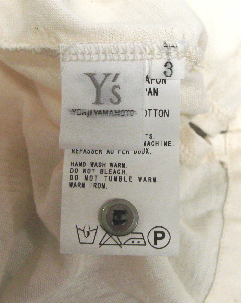 ワイズ ヨウジヤマモト：裾ボタン付き タンクトップ （ Tシャツ Y's Yohji Yamamoto Femme No Sleeve Tee 3 の画像4