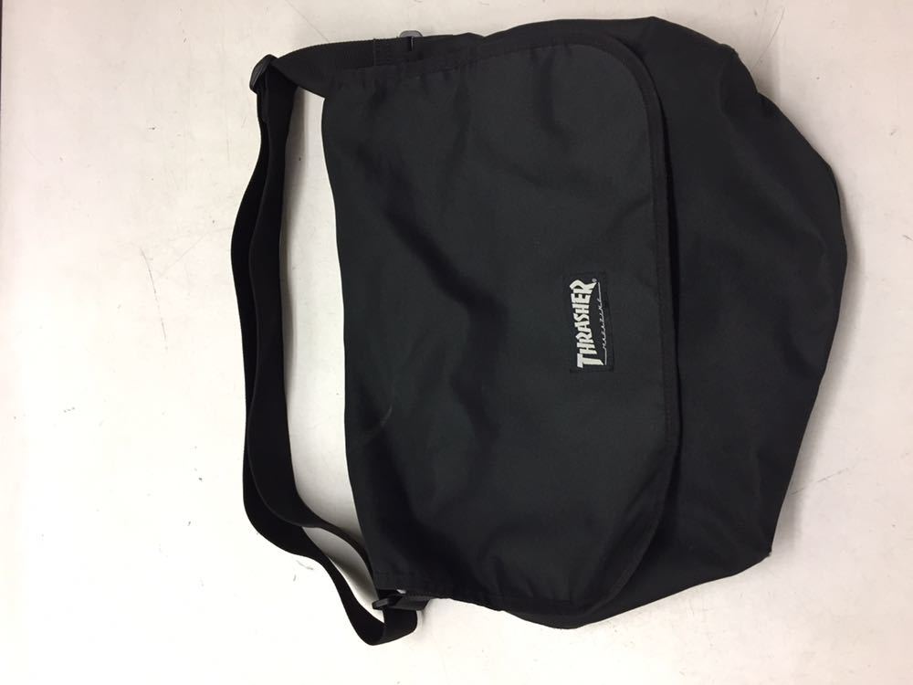  free shipping * shoulder bag *THRASHER* black black *#30513mtsaya