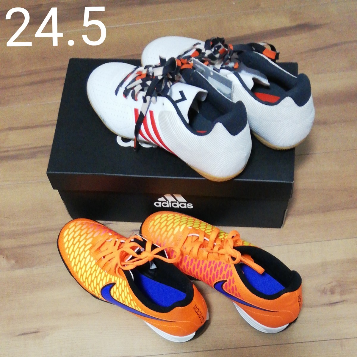 Paypayフリマ 新品未使用 Nikeサッカートレーニングシューズ Adidasサッカーフットサル室内シューズ 24 5センチ2足セット Paypayフリマ 新品未使用 Nikeサッカートレーニングシューズ Adidasサッカーフットサル室内シューズ 24 5センチ2足セット