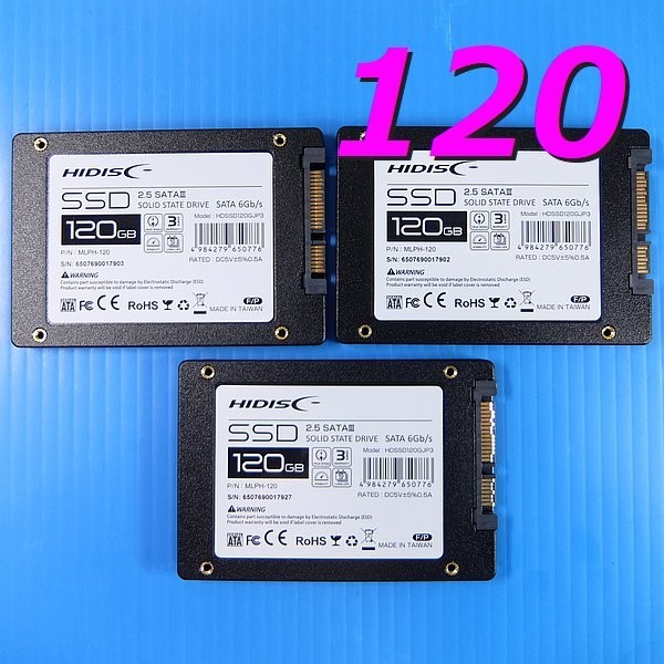 【SSD 120GB 3個セット】HIDISC HDSSD120GJP3