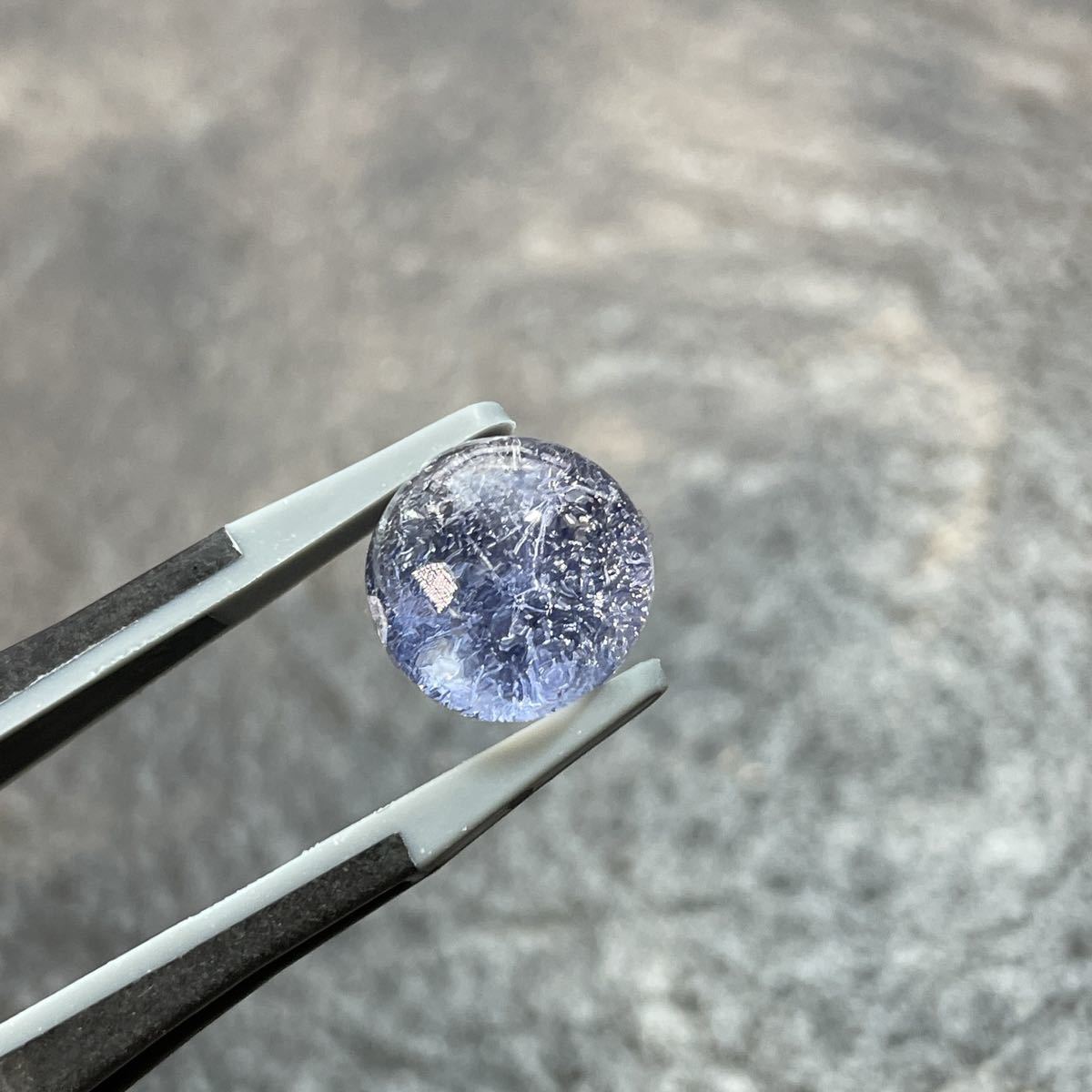 超レア プラネタリウム デュモルチェライトインクォーツ ルース デュ