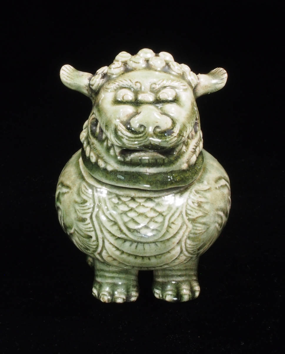 青木木米 青磁 向獅子香炉 床飾り 煎茶道 急須 青木木米 青磁 向獅子香炉 床飾り 煎茶道 急須