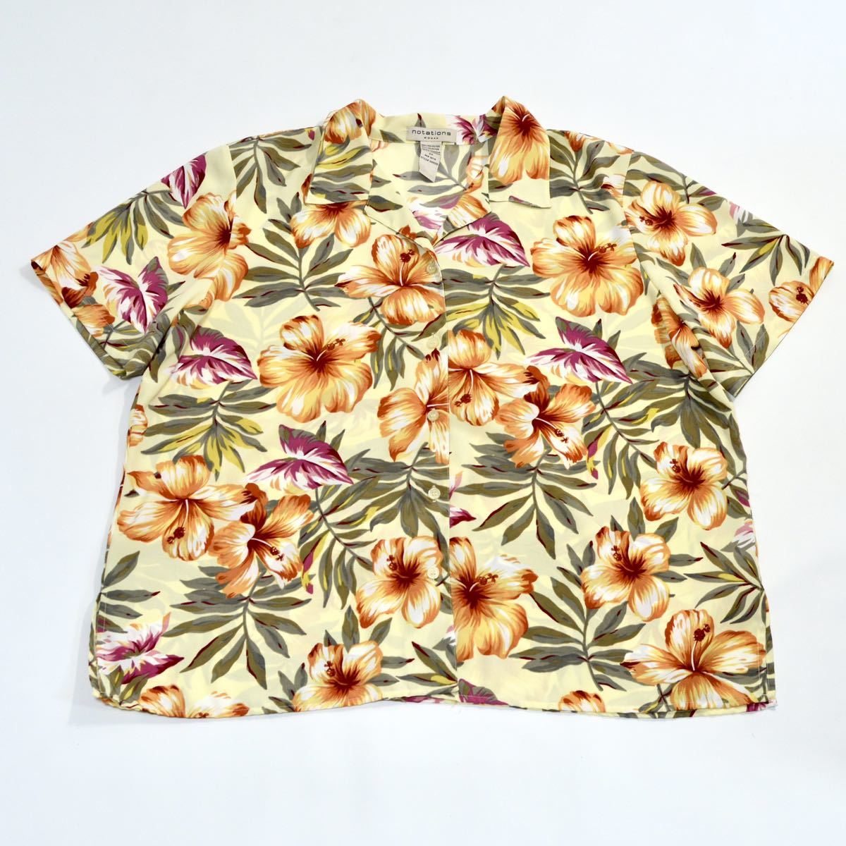 古着 オーバーサイズ アロハシャツ 半袖シャツ used 総柄シャツ 柄