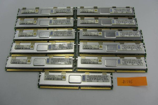 #1346 中古 送料無料 2GB DDR2 PC2-5300F サーバー用 メモリ メモリー 11枚セット
