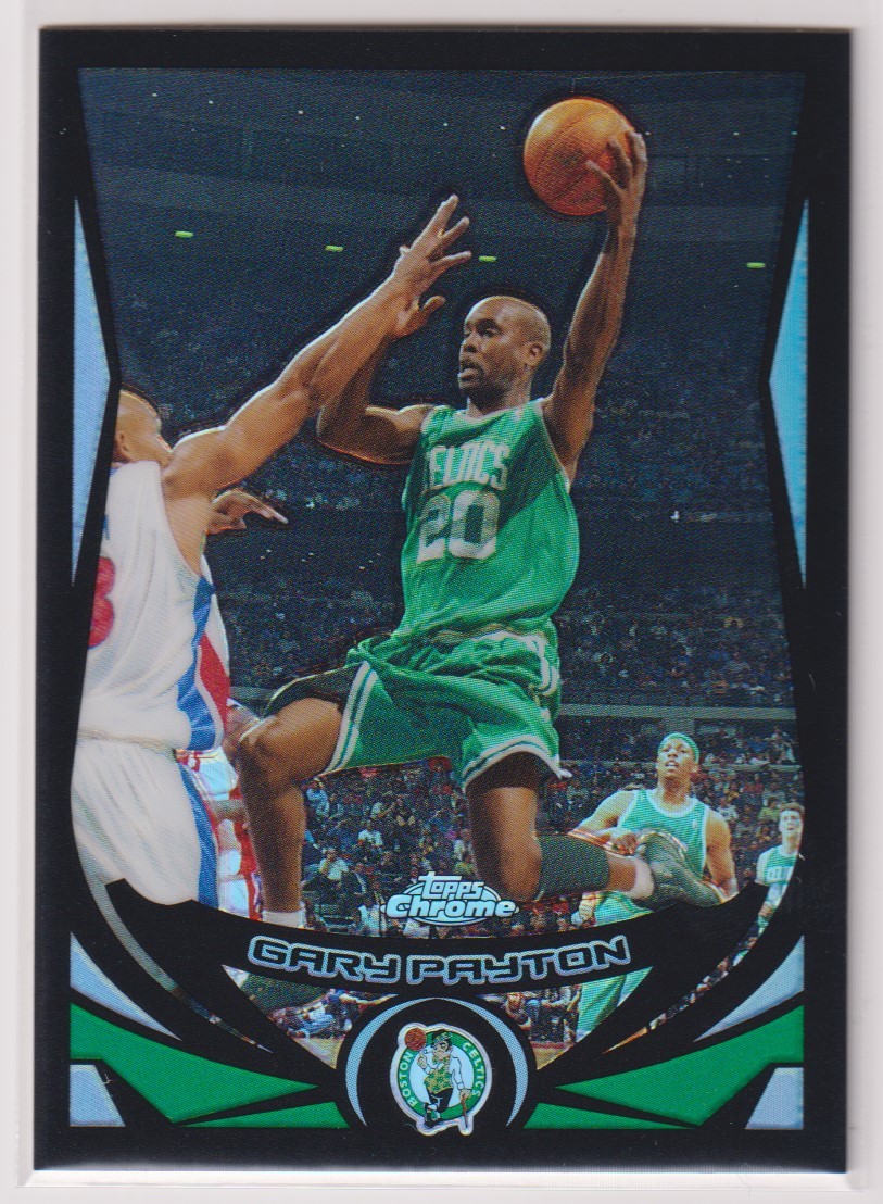 NBA GARY PAYTON 2004-05 Topps Chrome BASKETBALL No. 122 BLACK REFRACTOR / 500枚限定 ゲイリー・ペイトン リフラクターカード トップス_画像1