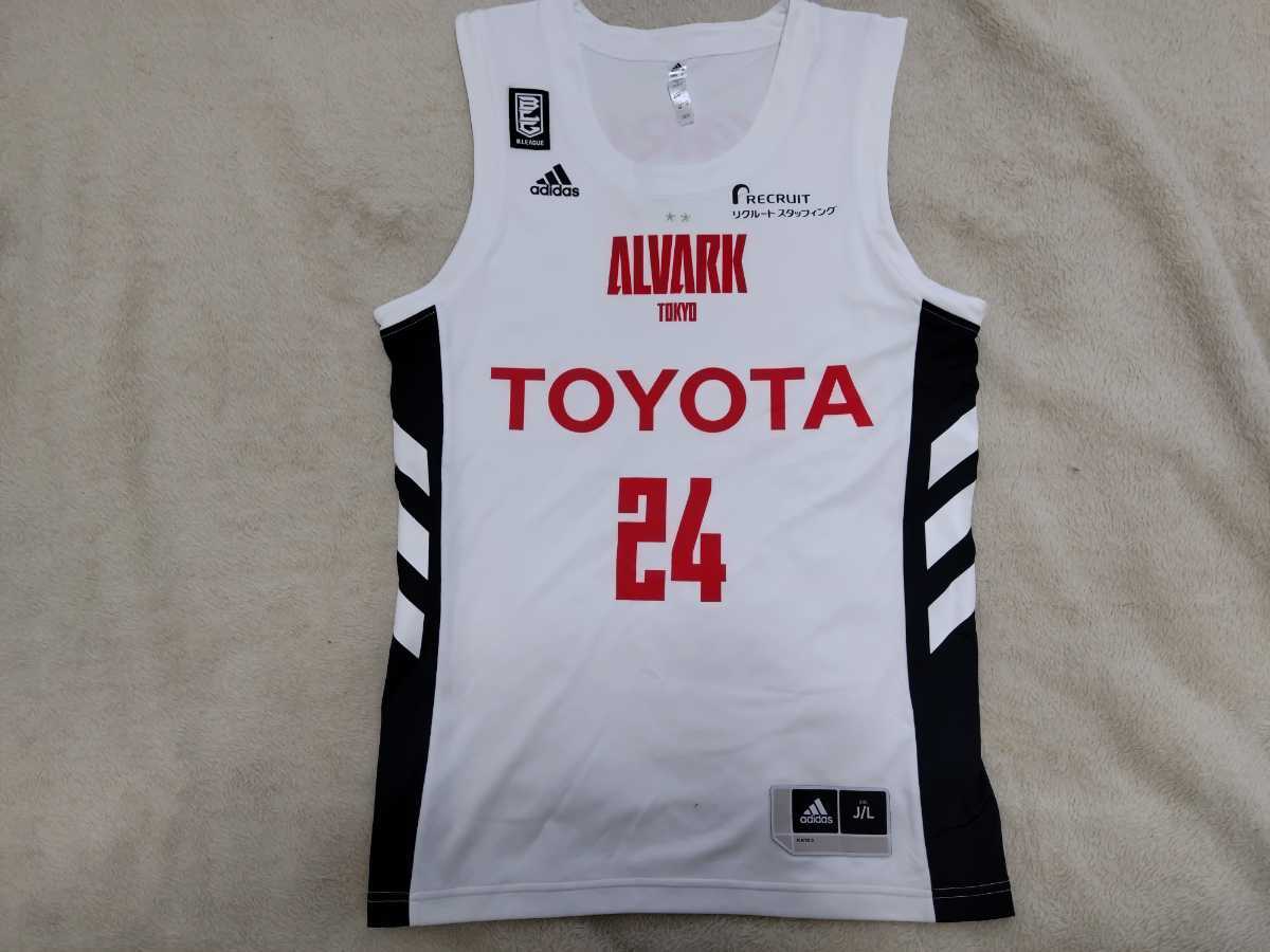 アルバルク東京 ユニフォーム 田中大貴 adidas アディダス アウェイ 白 ホワイト Lサイズ 日本代表 B.LEAGUE 2020-21 バスケットボール_画像1