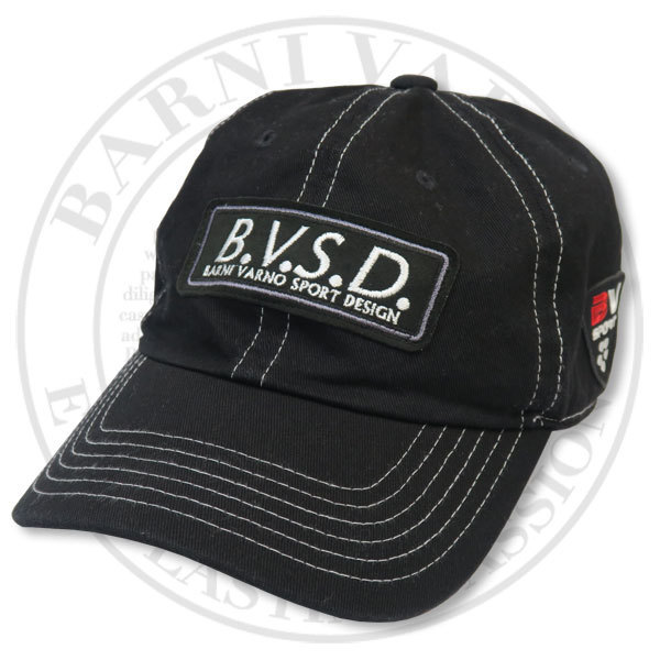バーニヴァーノ BVSDロゴキャップ帽子 黒 BARNI VARNO