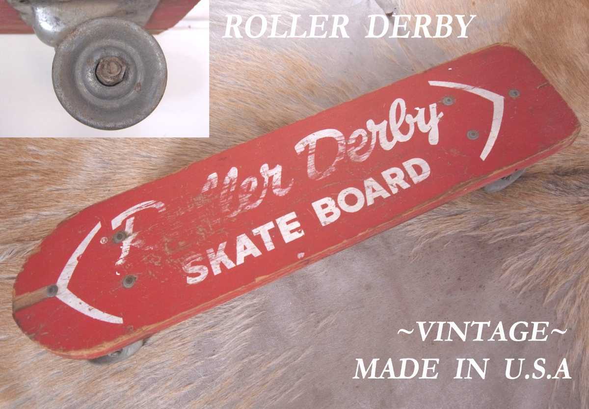 60s70s ビンテージ Roller Derby ローラーダービー Deluxe 10 鉄 steelホイール skateboard スケート USA アメリカ製 VINTAGE スケボー SK8