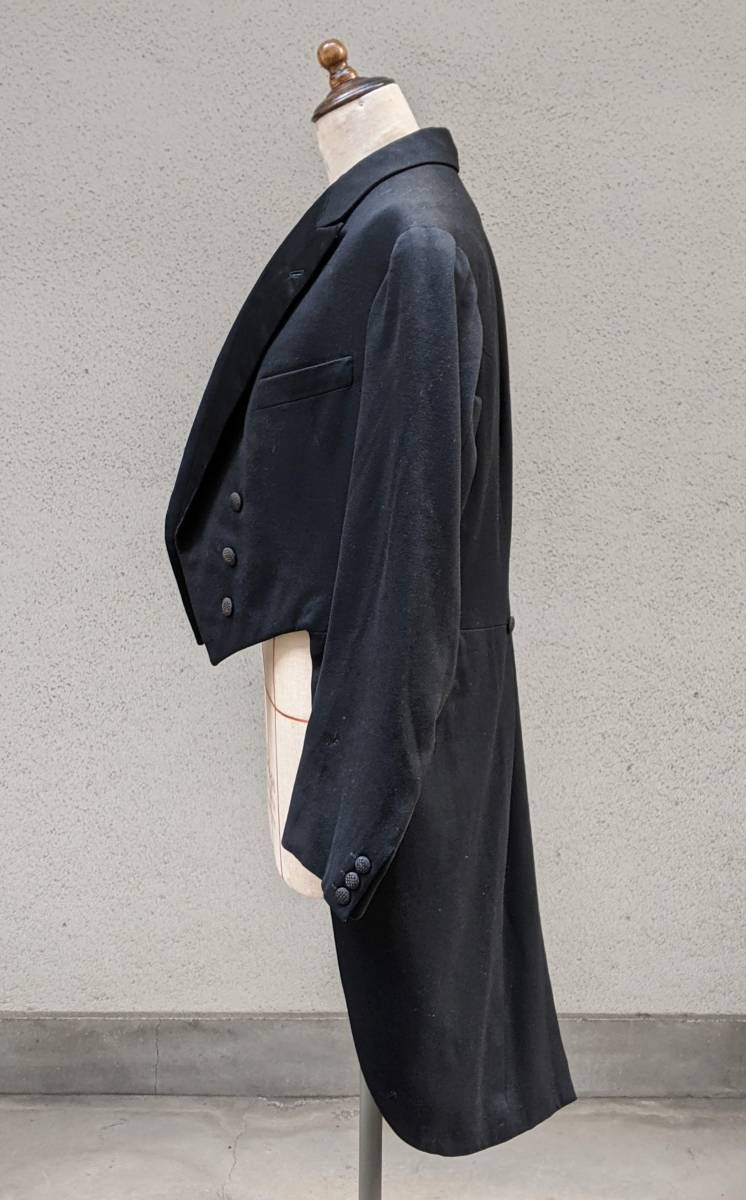  Франция античный 20*s фрак tail пальто / Europe Vintage б/у одежда формальный 10*s30*s костюм f блокировка смокинг ΓMT