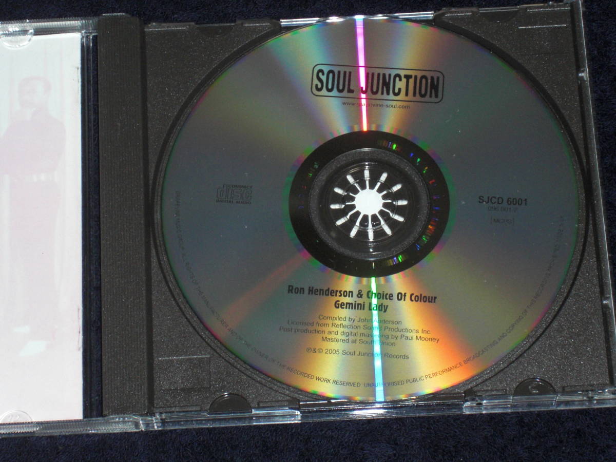 UK盤CD　Ron Henderson And Choice Of Colour ： Gemini Lady （Soul Junction SJCD 6001）G soul_画像3