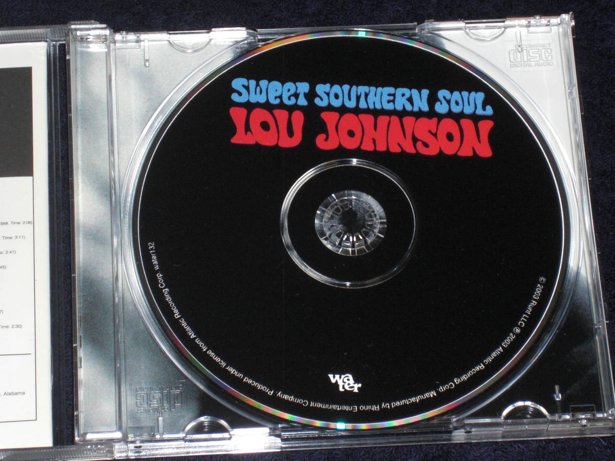 US盤CD　Lou Johnson ： Sweet Southern Soul　（Water water132）G soul_画像3