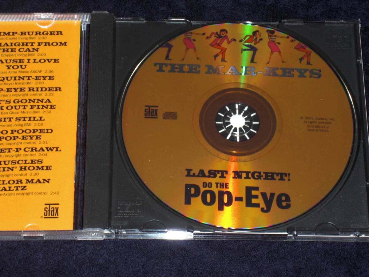 US盤CD　The Mar-Keys ： Last Night! / Do The Pop-Eye 　Remastered（Stax SCD-88041-2）H soul_画像3