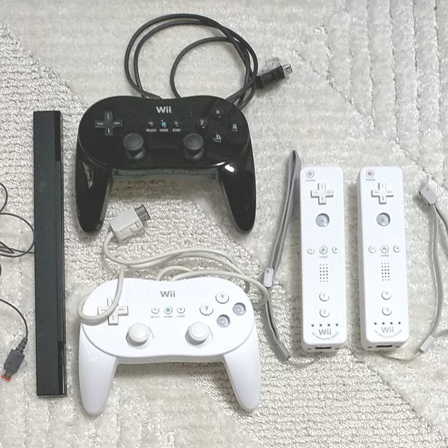☆即決 送料無料 Wii WiiU クラシックコントローラーPRO Wiiリモコン センサーバーセット☆
