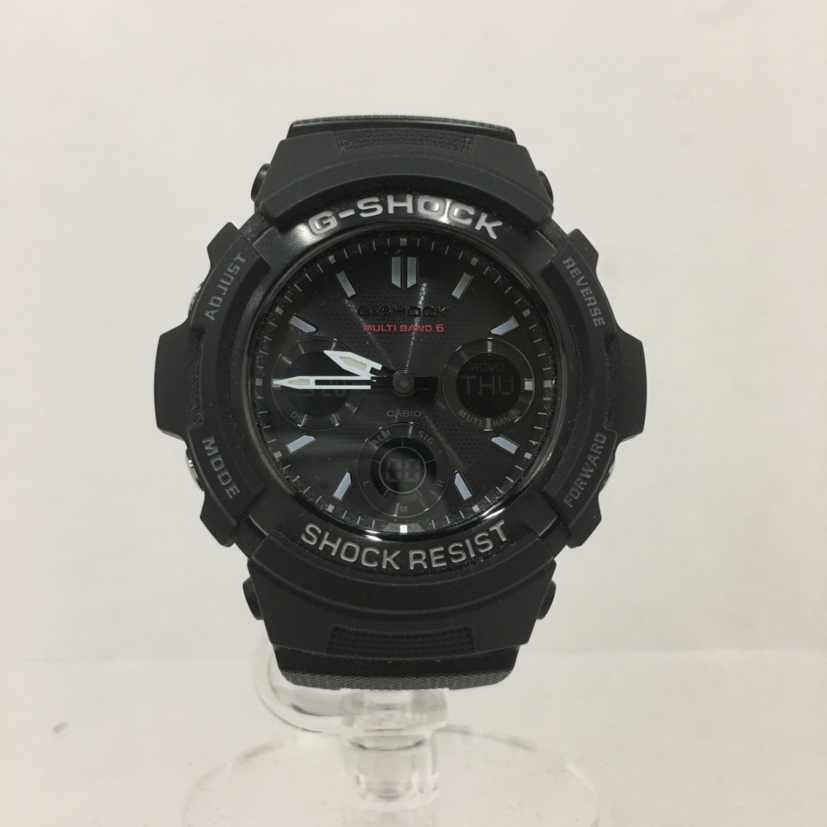 保存袋・替えコマ付き カシオ CASIO G-SHOK 腕時計 アナログ 型番AWG-M100SBC ブラック 05