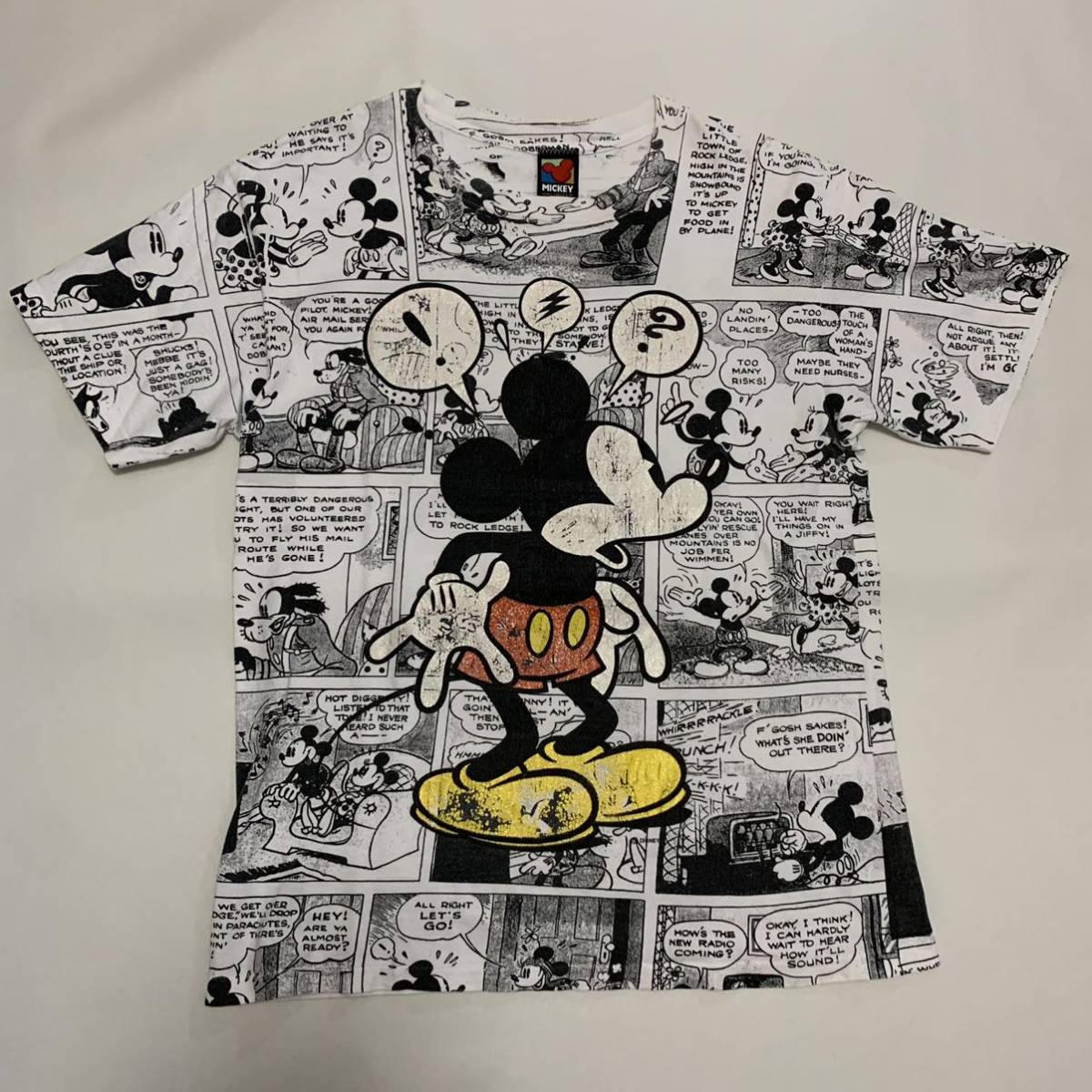 激レア】90s Disney 総柄 コミック Tシャツ 企業 ミッキー USA製