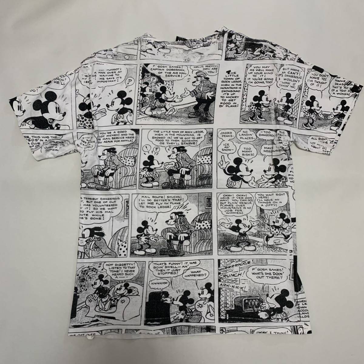 【激レア】90s Disney 総柄 コミック Tシャツ 企業 ミッキー USA製 / キャラ ビンテージ 80s STARTREK STAR  WARS ディズニー Supreme