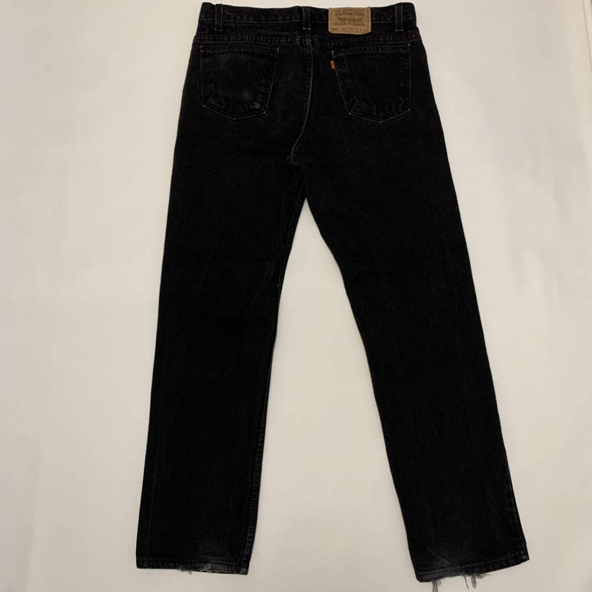 W34 × L30 90s Levi’s 505 オレンジタブ 先染め ブラック デニム パンツ 黒 / リーバイス ヴィンテージ 501xx USA製 80s 70s 60s big e