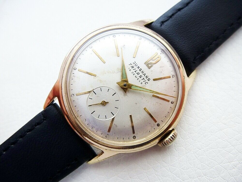 pe24◆◆JUNGHANS MAX BILL ユンハンス マックスビル スモセコ OH済 Cal.93 手巻き レア 貴重 アンティーク_画像3