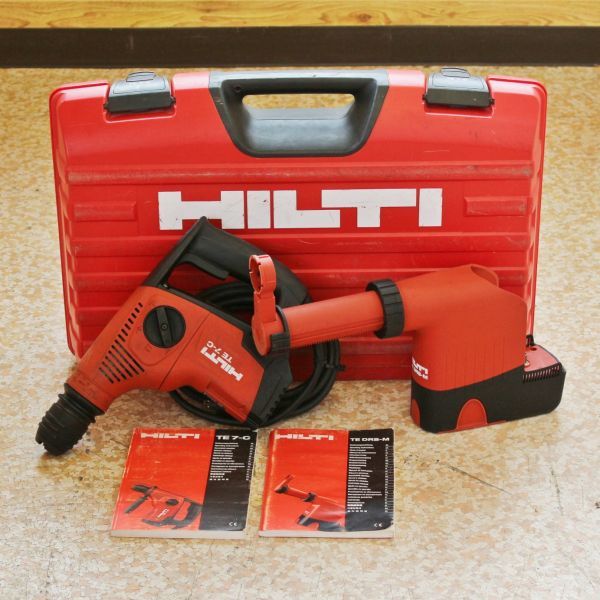 【新潟発】HILTI ロータリーハンマドリル TE7-C 100V 集じん装置付 TEDRS-M ハツリ 回転 穴あけ 打撃 集塵 電動 工具 実動 中古 ヒルティ_画像1