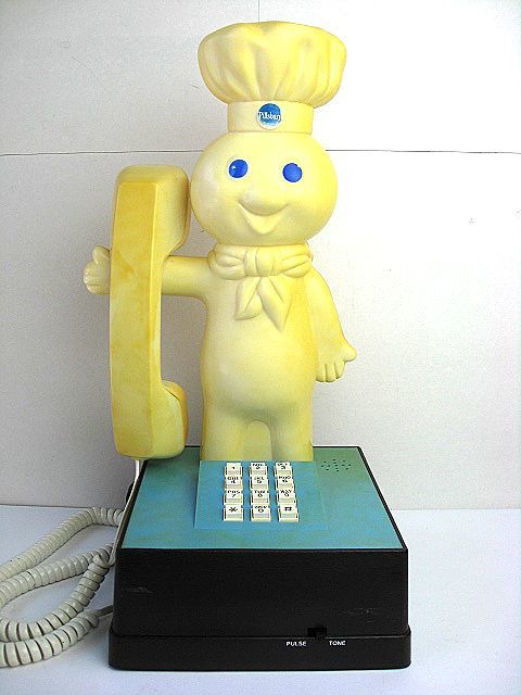1980’s Pillsbury ドゥボーイ ビンテージ 電話機 作動OK！ アドバタイジング 検 グリーンジャイアント リトルスプラウト 貯金箱 ソフビ 所