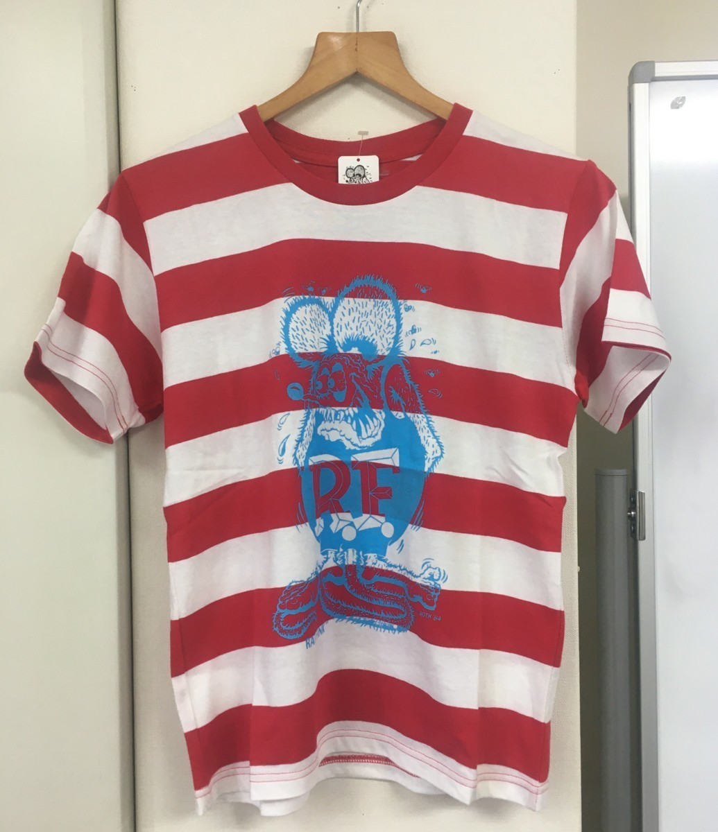 【店頭展示品】ラットフィンク　ボーダーTシャツ　赤×白　サイズS_画像1