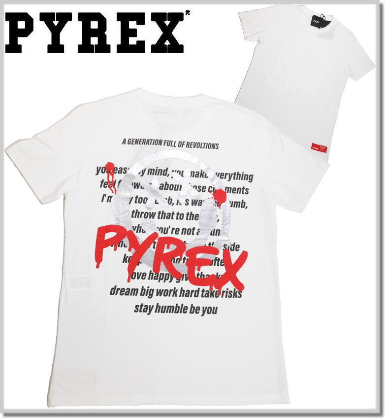 パイレックス PYREX 半袖Tシャツ 21EPC42302-WHITE-M 丸首 カットソー クルーネック_画像1