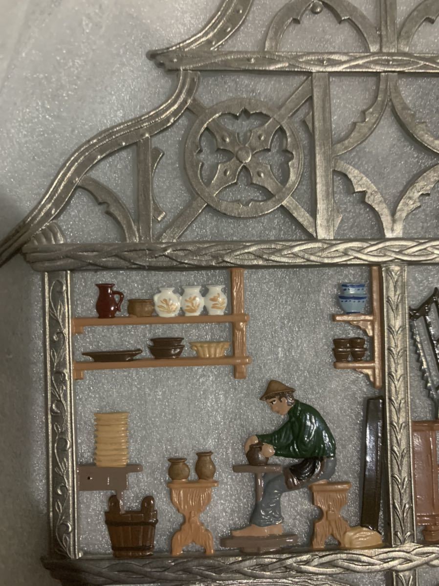 Diessen Wilhelm Schweizer ドイツ製 錫製品 壁掛け オーナメント インテリア 飾り パン屋さん 肉屋さん 陶器屋さん