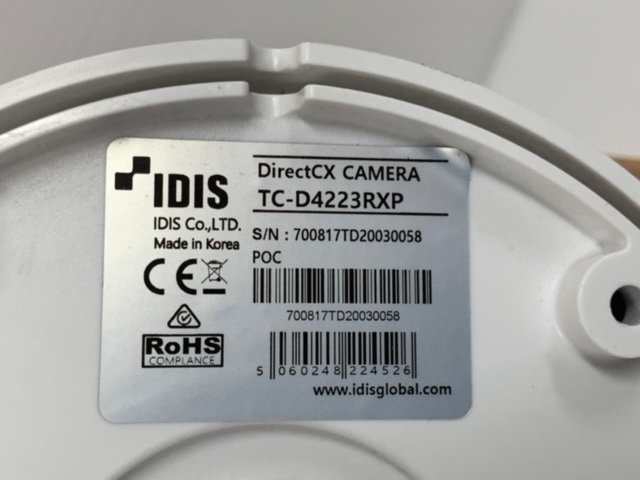 akz)IDIS【TC-D4223RXP】DirectCX Camera 本体のみ 写真がすべて-