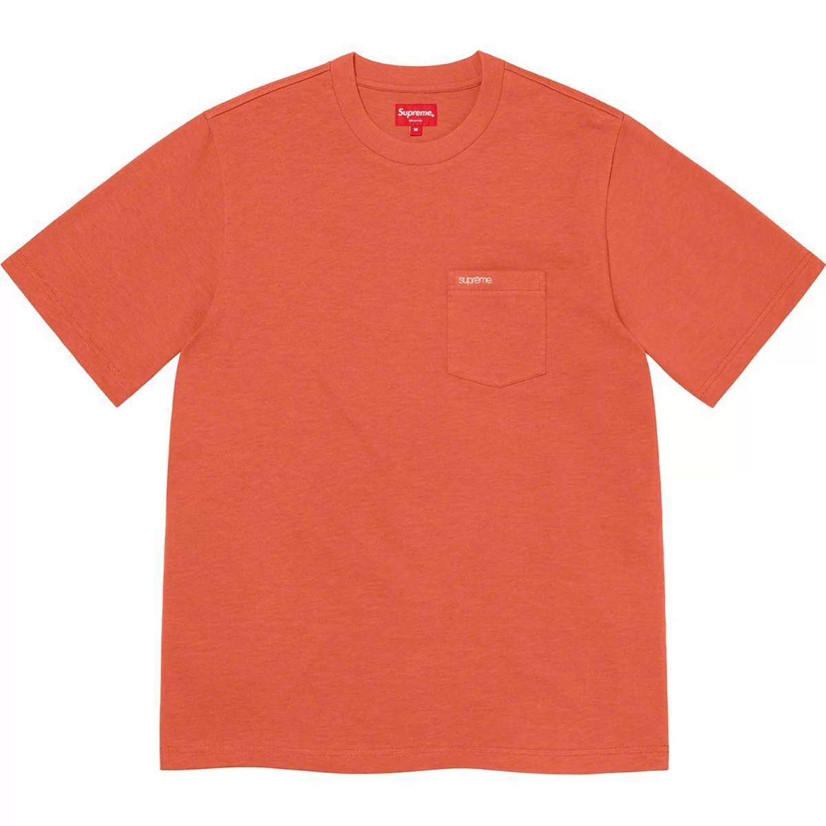 送料無料 Rust L Supreme S/S Pocket Tee 21SS シュプリーム Tシャツ ポケT オレンジ テラコッタ box logo ボックスロゴ ステッカー 新品