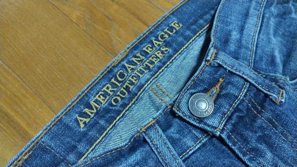 AMERICAN EAGLE アメリカン イーグル スキニー デニム パンツ ジーパン ジーンズ 細身 オリジナル 定番 ブランド 売切 レディース 色落ち_画像2