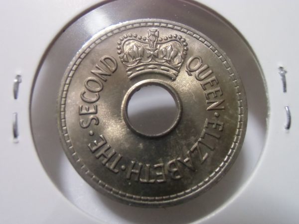 英領　フィジー　１９６８年　ペニー硬貨　ＵＮＣ　_画像2
