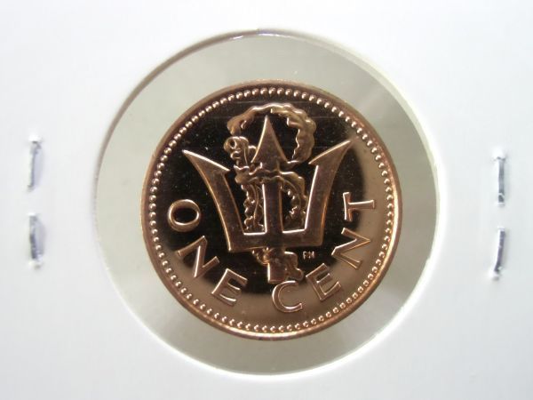 バルバドス 諸島 １９７６年 プルーフ１セント硬貨 の画像2