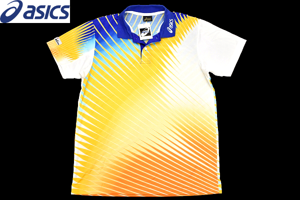Y-1480* бесплатная доставка * новый товар *asics Asics JTTA XK1014* сделано в Японии настольный теннис короткий рукав игра рубашка T- рубашка L