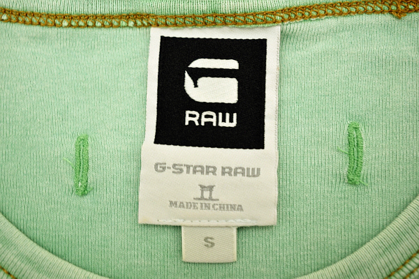 Y-1551★送料無料★超美品★G-STAR RAW ジースターロウ S-E D.5204 GSRD3301★ヴィンテージ加工 ビッグプリント 長袖 ロング T-シャツ Ｓ_画像3