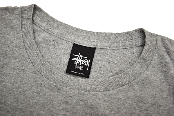 Y-1599★送料無料★美品★STUSSY ステューシー NO 4★メキシコ製 グレー灰色 レオパード 豹 半袖 T-シャツ Ｓの画像2