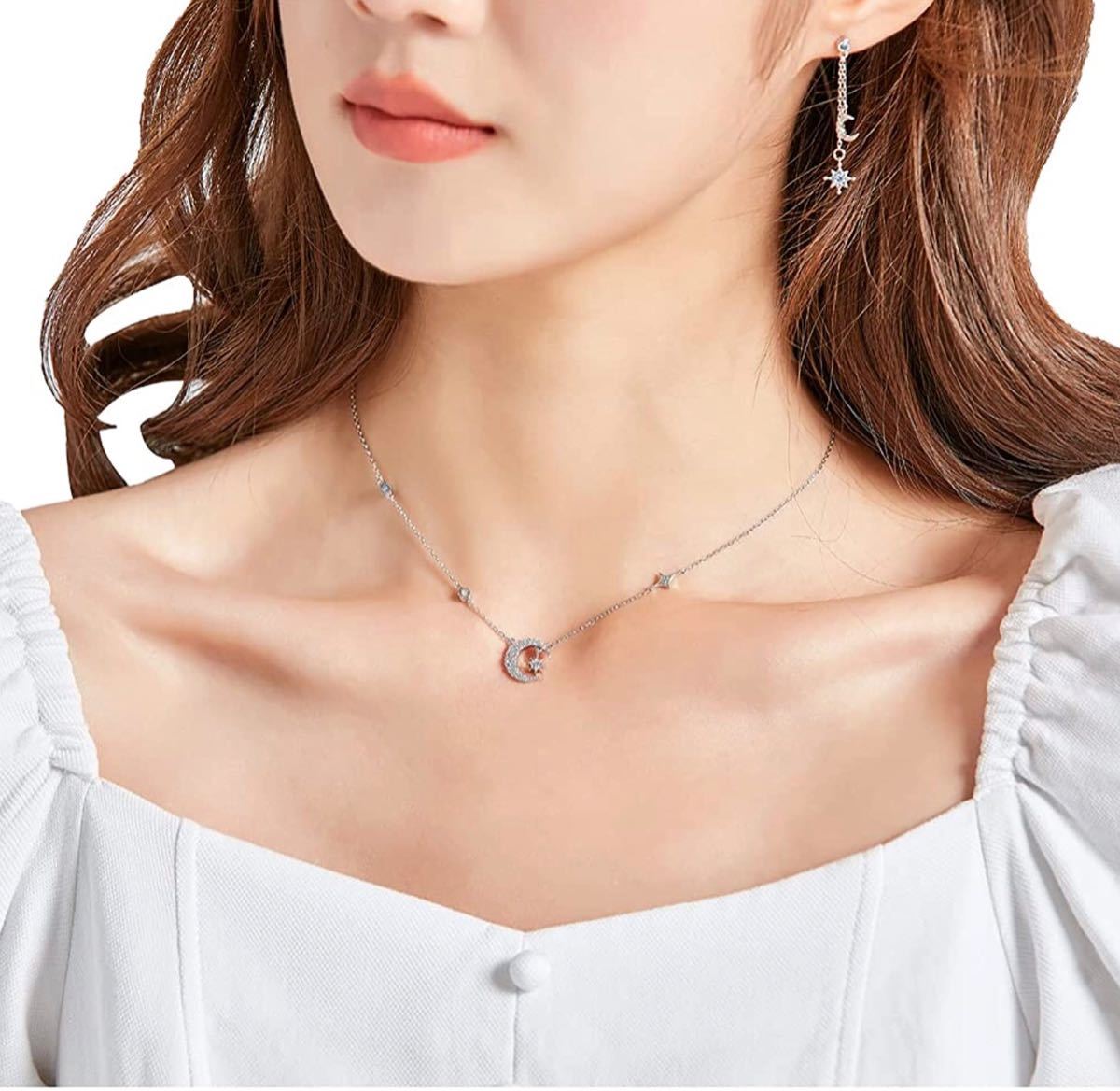 Paypayフリマ ネックレスレディース 人気 星 月 金属アレルギー対応 シルバー925 可愛い女性アクセサリー 誕生日プレゼントギフトボックス付き Paypayフリマ ネックレスレディース 人気 星 月 金属アレルギー対応 シルバー925 可愛い女性アクセサリー 誕生日プレゼントギフトボックス付き