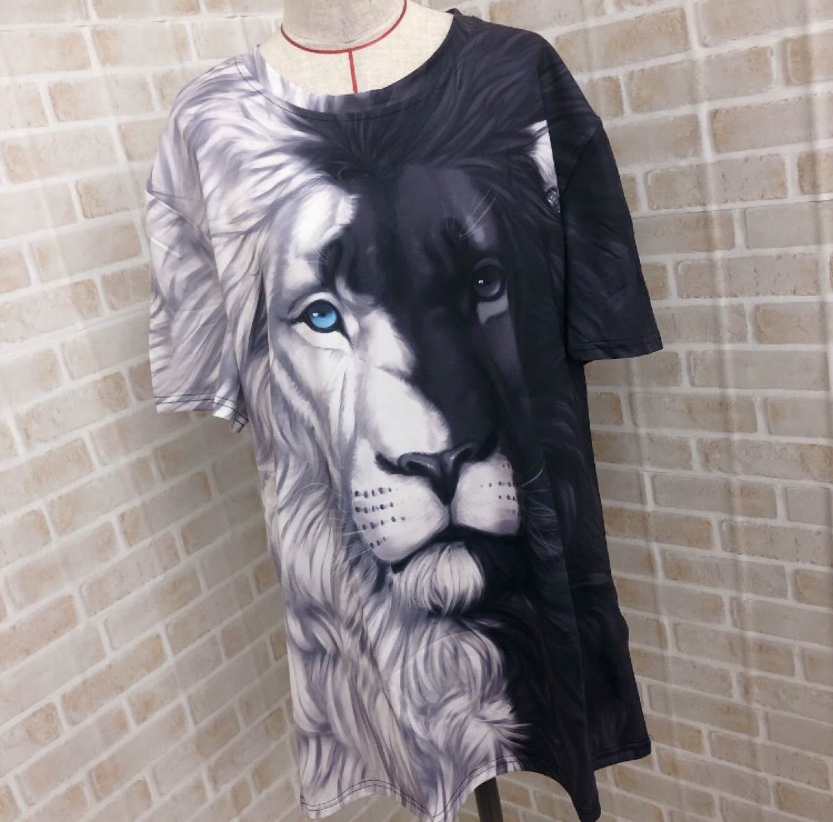 Paypayフリマ カッコイイ かっこいい おしゃれ 黒 白 ライオン Tシャツ Paypayフリマ カッコイイ かっこいい おしゃれ 黒 白 ライオン Tシャツ