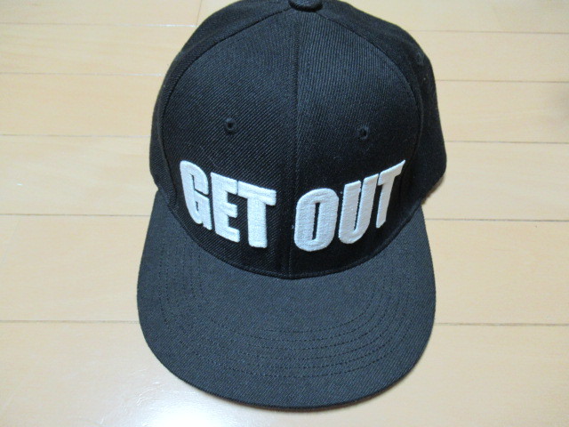 GET OUT◆野球帽◆キャップ◆ブラック_画像1