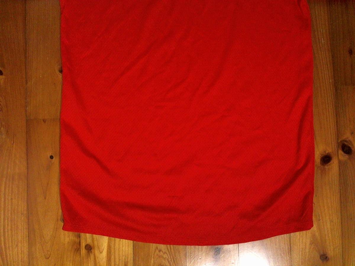 ★微難有☆プーマ★PUMA★ロゴ刺繍 Vネック 半袖Tシャツ ドライＴシャツ M JASPO 赤 黒 白の画像10