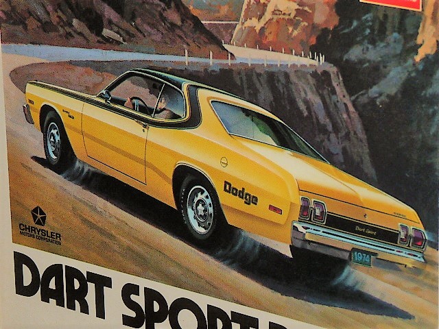 1973 год USA иностранная книга журнал реклама рамка товар Dodge Dart Sport Rallye Dodge dirt спорт Rally ( A4size*A4 размер )