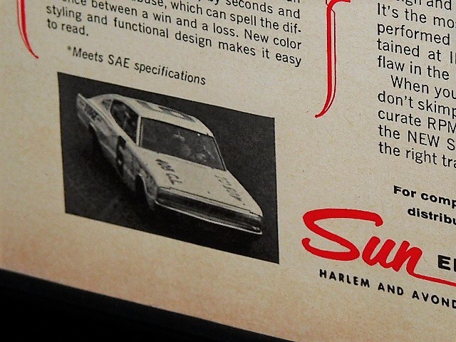 1966年 USA '60s 洋書雑誌広告 額装品 Sun Tachometer サン タコメーター ( A4size・A4サイズ )_画像4